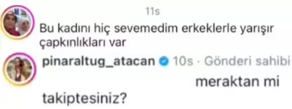 Pınar Altuğ'dan takipçisine sert cevap!